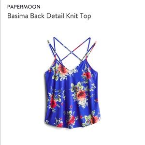 Papermoon cross back tank top